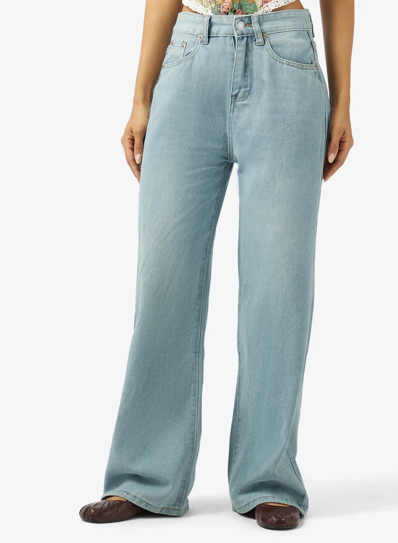 Ginger High Rise Straight Fit Jeans