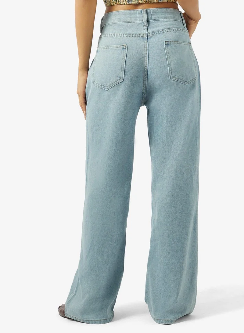 Ginger  High Rise Straight Fit Jeans for Women | Best Price UAE