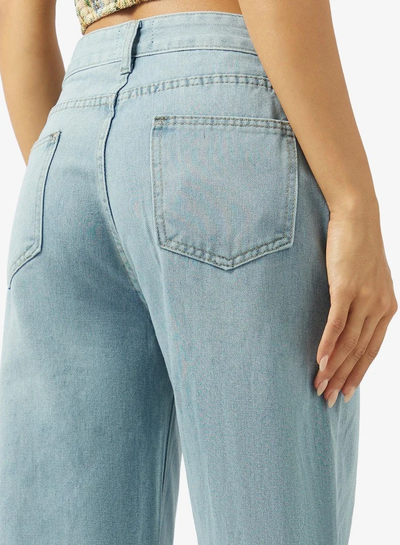 Ginger  High Rise Straight Fit Jeans for Women | Best Price UAE