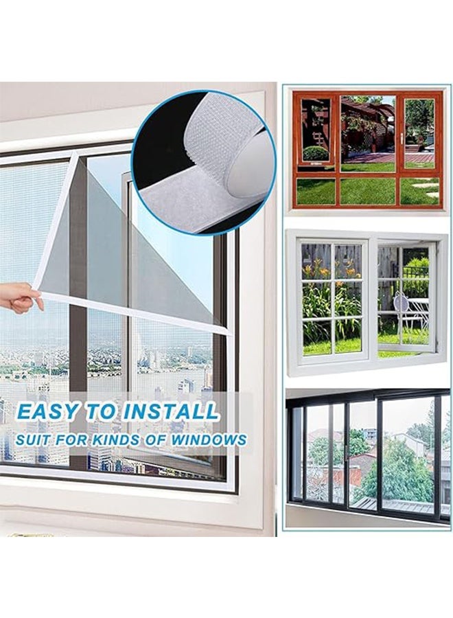 2 حزمة 1.3m × 1.5m وواقي شاشة شبكة حشرات البعوض، مع شرائط ذاتية اللصق، قابلة للغسيل وإعادة الاستخدام، شبكة لإبقاء الحشرات والذباب خارج - Image 2