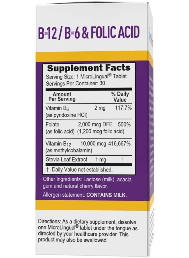 Superior Source No Shot Vitamin B-12 Methylcobalamin 10000 mcg, B-6 & Folic Acid 1200 mcg - Supports Brain & Heart Health - Aids Natural Energy Levels - 30 Sublingual Dissolving Tablets  - Image 4