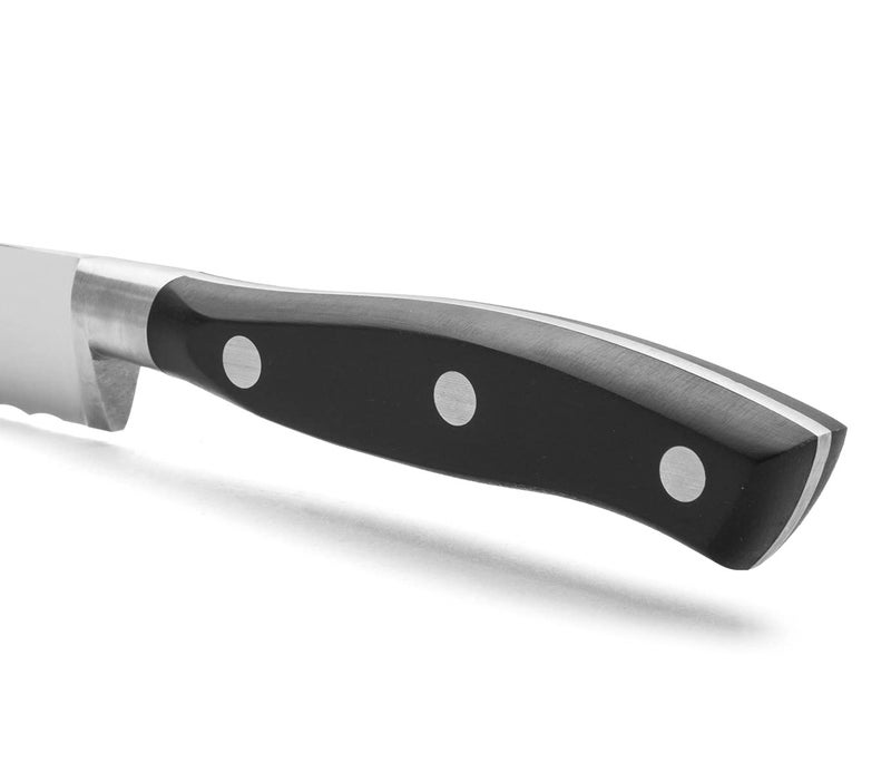 Arcos Forged Bread Knife 8 Inch Nitrum Stainless Steel and 200 mm blade Black POM handle Series Riviera - Image 4