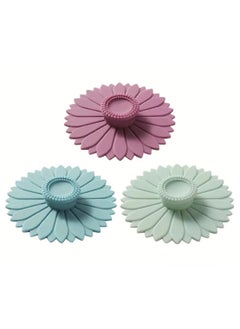 LDQ 3 Pcs Silicone Cup Covers, Multicolored Silicone Lids, Mug, Cup &Tea, Cup & Tea Pots, Flexible Mug Covers, Hot Cup Lids, Coffee Lids  - Image 1