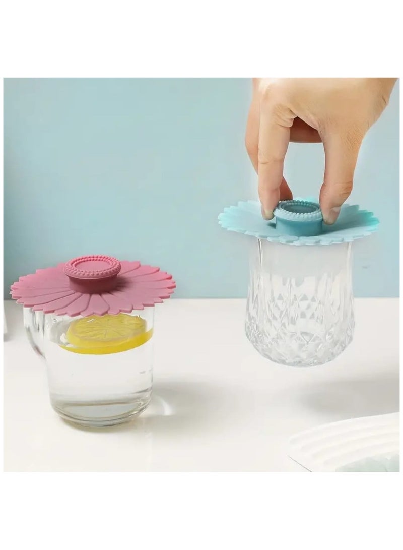 LDQ 3 Pcs Silicone Cup Covers, Multicolored Silicone Lids, Mug, Cup &Tea, Cup & Tea Pots, Flexible Mug Covers, Hot Cup Lids, Coffee Lids  - Image 4