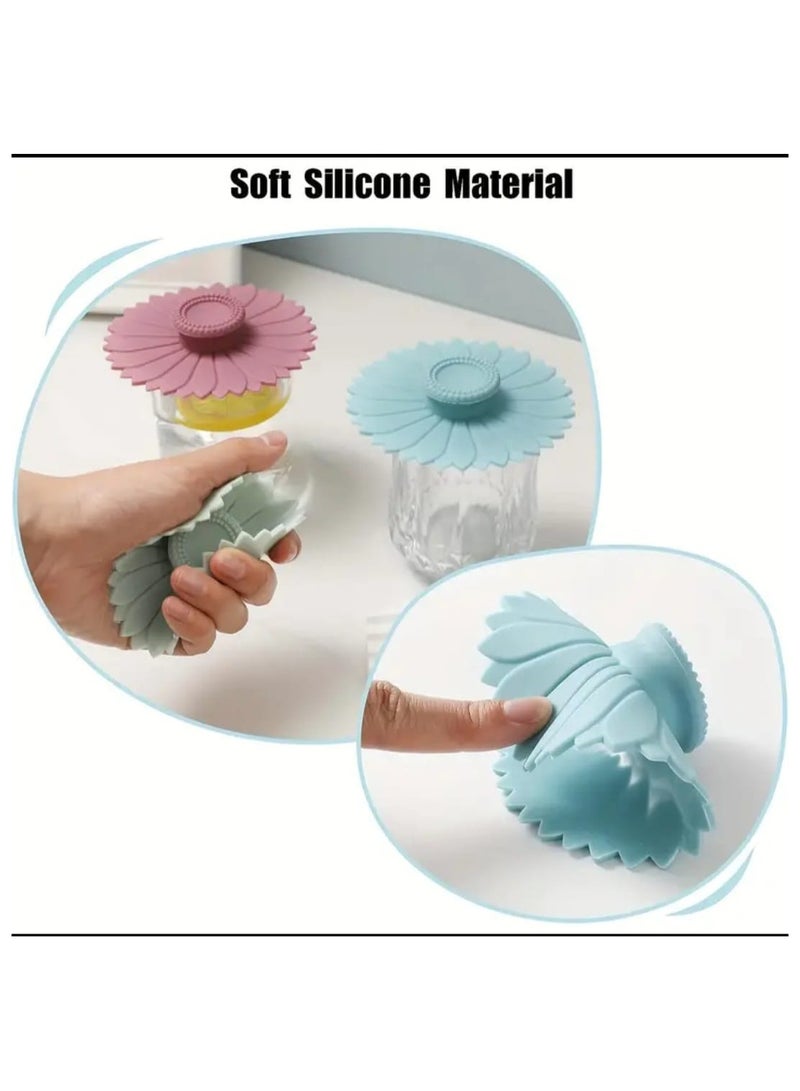 LDQ 3 Pcs Silicone Cup Covers, Multicolored Silicone Lids, Mug, Cup &Tea, Cup & Tea Pots, Flexible Mug Covers, Hot Cup Lids, Coffee Lids  - Image 3