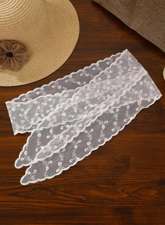 تايك تو White Lace Bow Hair Tie