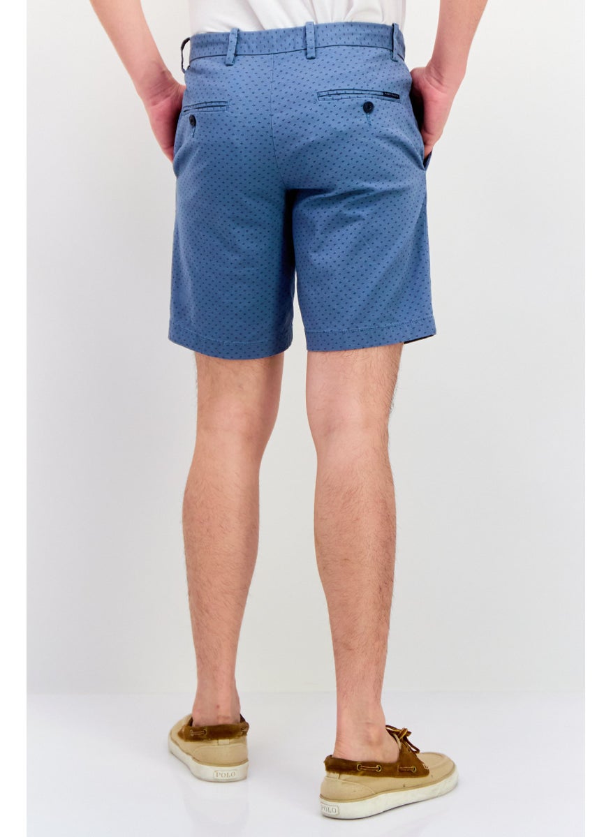PERRY ELLIS Men Allover Print Chino Short, Mirage Blue  - Image 2
