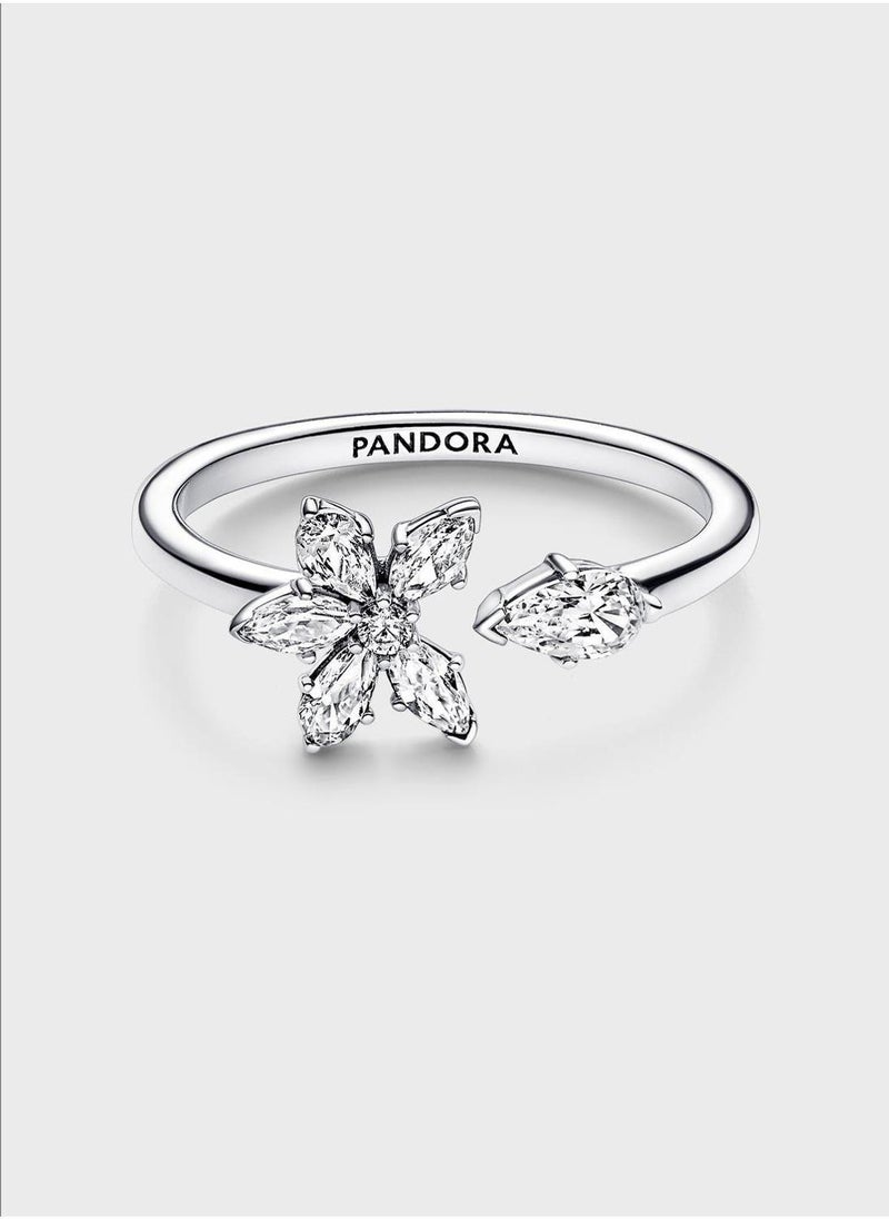 PANDORA Herbarium Cluster Sterling Silver Open Ring  - Image 2