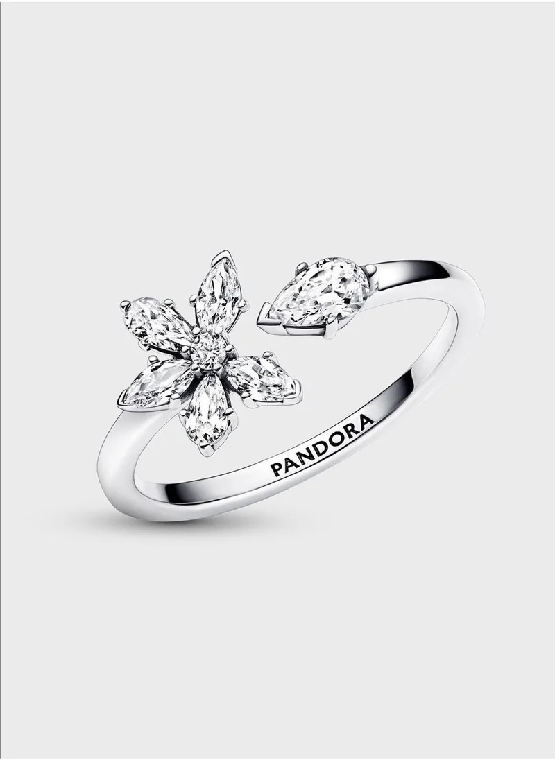 PANDORA Herbarium Cluster Sterling Silver Open Ring