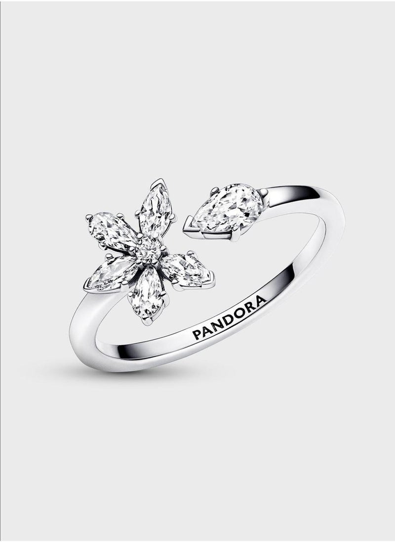 PANDORA Herbarium Cluster Sterling Silver Open Ring  - Image 3