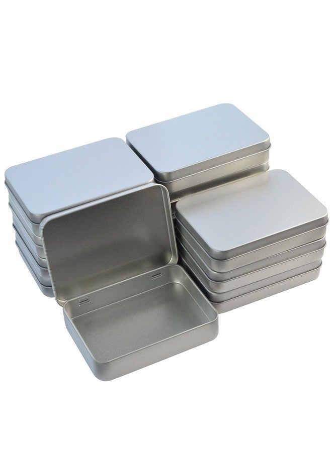 ووب 12 قطعة من علب معدنية مستطيلة فارغة بمفصلات من Wobe، مقاس 4.5 × 3.3 × 0.9 بوصة، صندوق صغير محمول، مجموعة تخزين صغيرة، حامل منظم منزلي لمجموعة الإسعافات الأولية، مجموعات النجاة، التخزين، الأعشاب والحبوب والحرف اليدوية - Image 1