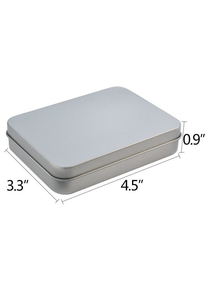 ووب 12 قطعة من علب معدنية مستطيلة فارغة بمفصلات من Wobe، مقاس 4.5 × 3.3 × 0.9 بوصة، صندوق صغير محمول، مجموعة تخزين صغيرة، حامل منظم منزلي لمجموعة الإسعافات الأولية، مجموعات النجاة، التخزين، الأعشاب والحبوب والحرف اليدوية - Image 4