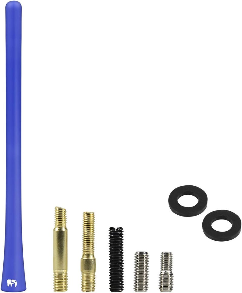 ONE250 7" Flexible Rubber Antenna for Jeep Wrangler JK JKU JL JLU Rubicon Sahara Gladiator Renegade Compass Cherokee (2007-2024) - Blue - Image 5