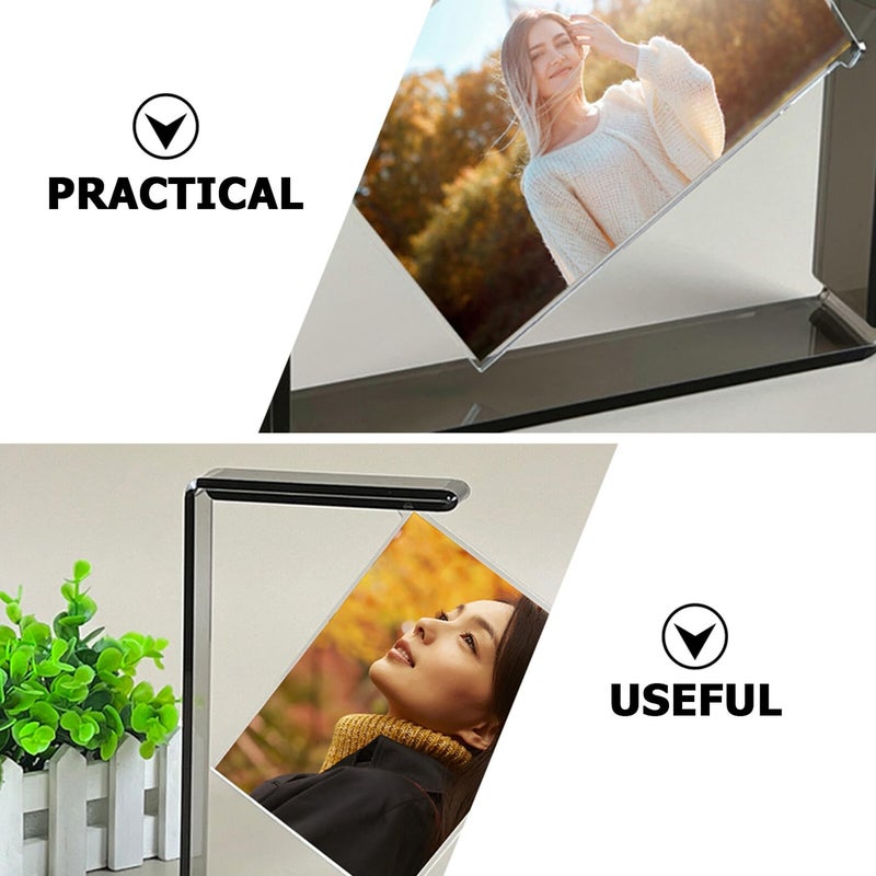 Rotating Floating Double Sided 6 Inch Acrylic Photo Frame For Desktop Display - Image 4