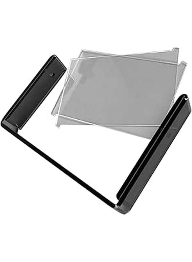 Rotating Floating Double Sided 6 Inch Acrylic Photo Frame For Desktop Display - Image 1