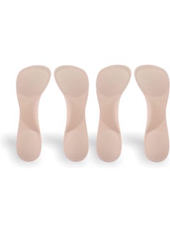 CaserBay CB 2-Pairs Silicone Gel Invisible Slim Inserts Liners, Ball of Foot & Arch Support Insoles, Arch Pain Foot Heel Pain Relief, 3/4 Length for Women Shoes High Heel Shoes 5-7, Nude 