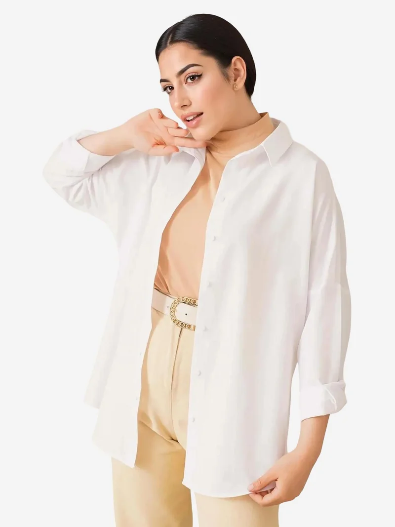 BDART Relaxed Fit Poplin Shirt with Button Closure