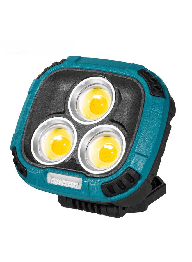 Portable Cob Work Light Emergency Night Market Handheld Lamp Rechargeable Spotlight Multifunctional Versatile Lantern-Color:W891-2 Blue (built-in Battery) - Image 5
