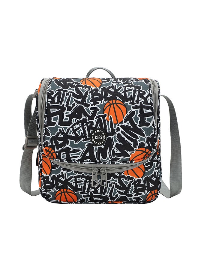 CUBS Basketball Print Waterproof lunch bag with adjustable shoulder strap carrying your favorite meals to school, work or while traveling - Image 1