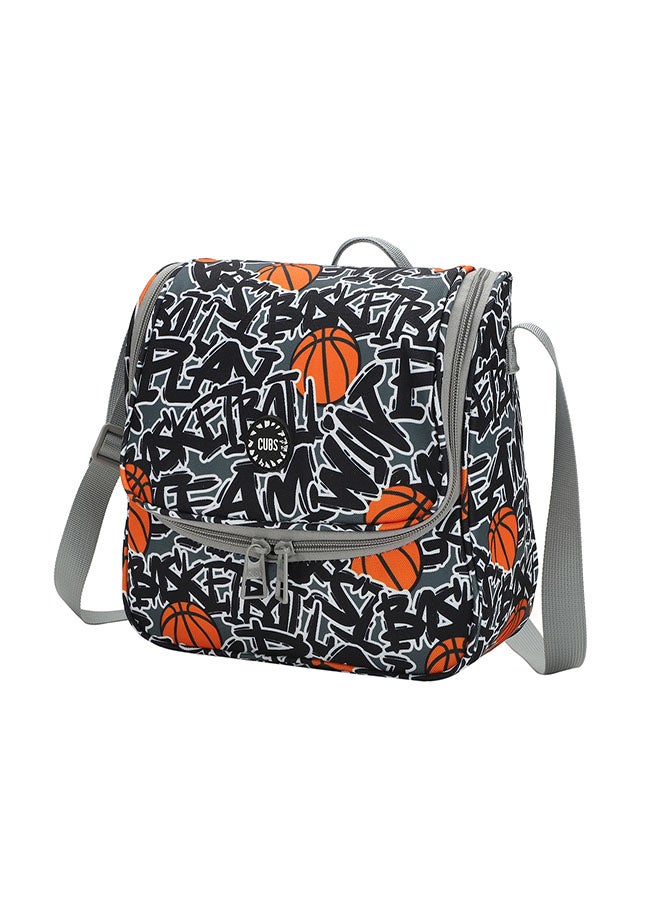 CUBS Basketball Print Waterproof lunch bag with adjustable shoulder strap carrying your favorite meals to school, work or while traveling - Image 2