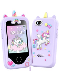 Chillspace 2025 Upgrade Kids Smart Phone for Girls, Christmas Birthday Gifts for Girls Age 3-10 Kids Toys Cell Phone, 2.8" Touchscreen Toddler Learning Play Toy Phone with Dual Camera, Game, Music Player, 8GB Card Purple  - Image 1