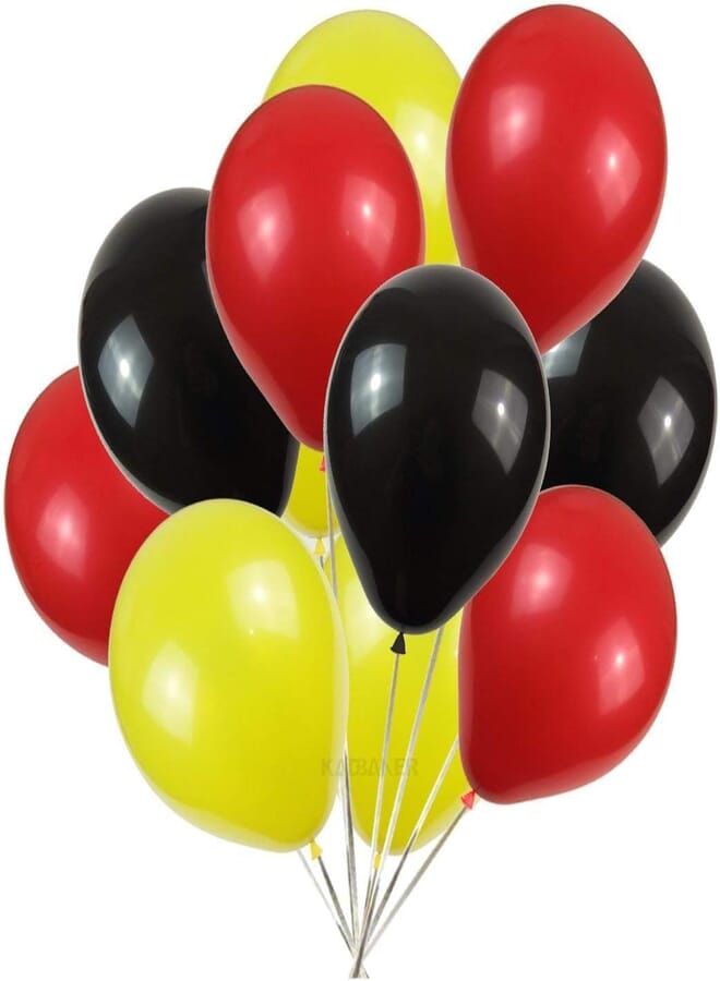 Secret (Latex balloons 25 pcs 3 colors party set (yellow red black