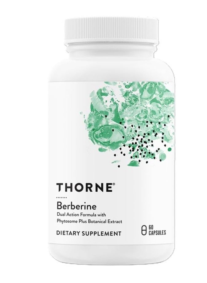 Thorne ثورني - بيربرين-500 - مركب نباتي لدعم عملية التمثيل الغذائي للسكر في الدم - 60 كبسولة