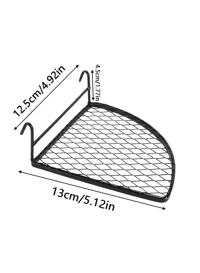 نموذج القوس الأسود شبكة معدنية منصة الببغاء قفص الطيور ملحق 1 قطعة - Image 2