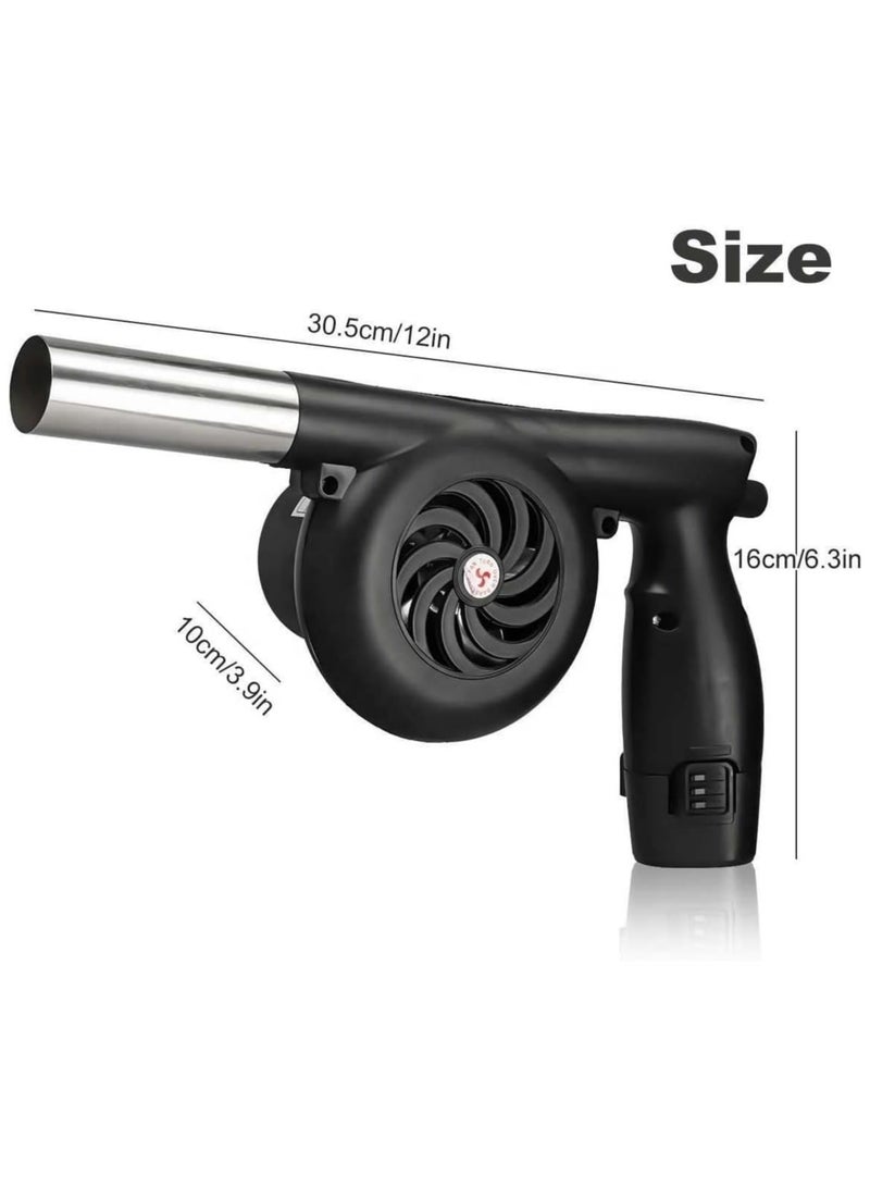 راكسوم منفاخ هواء كهربائي لاسلكي ممتاز قابل لإعادة الشحن بقوة 12 فولت مع التحكم في السرعة - أداة إطفاء أساسية في الهواء الطلق للشواء والتخييم والنزهات - Image 4