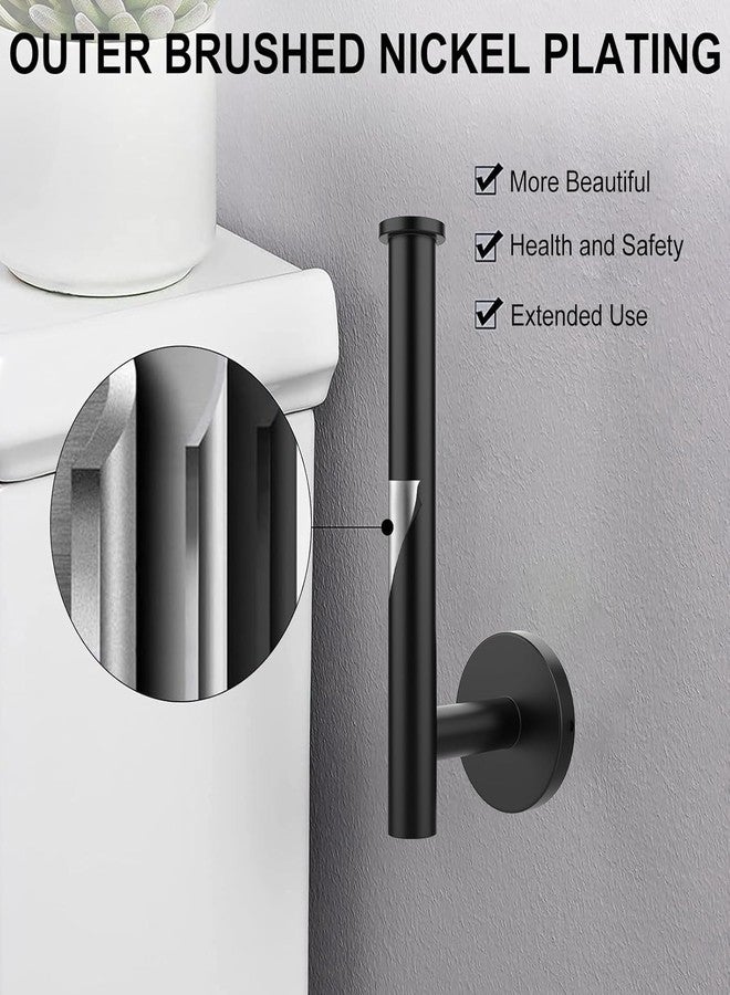 SetSail Toilet Paper Holder Wall Mount Screw-in Matte Black Bathroom Toilet Paper Roll Holders Stainless Steel Tissue Holder for Bathroom Hardware Accessories, Drill Hole - Image 5