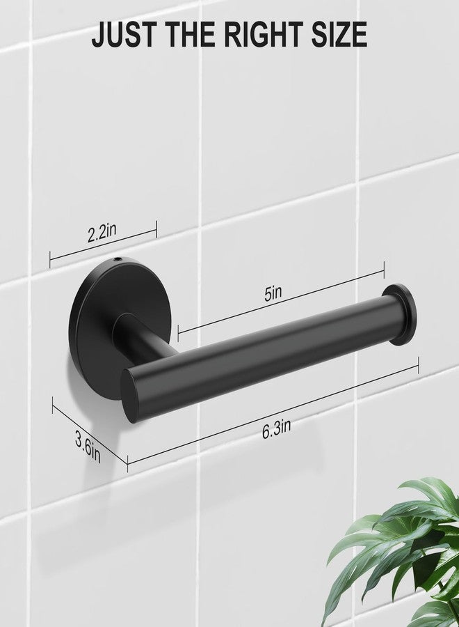 SetSail Toilet Paper Holder Wall Mount Screw-in Matte Black Bathroom Toilet Paper Roll Holders Stainless Steel Tissue Holder for Bathroom Hardware Accessories, Drill Hole - Image 3