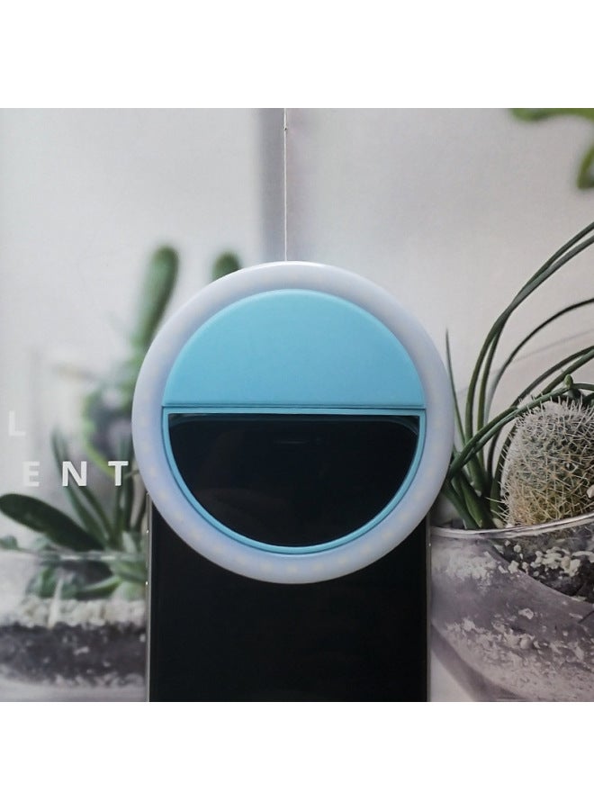 نيوترل Rk12 إضاءة تعبئة للهاتف المحمول، إضاءة خلفية مستديرة، مشبك خلفي للبث المباشر، إضاءة ليد تجميلية للصور الذاتية، شحن عبر USB، إضاءة تعبئة للهاتف المحمول - Image 1