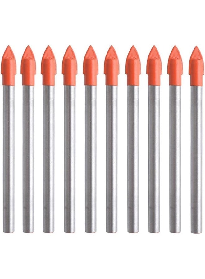 NJM 10 Pieces Drill Bits 6mm Glass and Tile Drill Bit Set Tungsten Carbide Drilling Tool - Image 4