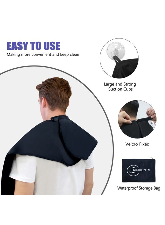 Trimounts Beard Bib Apron for Men,Beard Hair Catcher for Sink Non-Stick Beard Cape,1 Size Fits All,Grooming Accessorie Gift for Dad or Husband(Black) - Image 5
