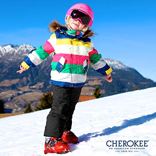 Cherokee Kids Snow Pants - Insulated Heavyweight Waterproof Ski Pants for Boys & Girls - Breathable Winter Gear for Kids, Size 8/10, Black - Image 4