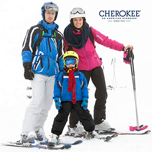 Cherokee Kids Snow Pants - Insulated Heavyweight Waterproof Ski Pants for Boys & Girls - Breathable Winter Gear for Kids, Size 8/10, Black - Image 3