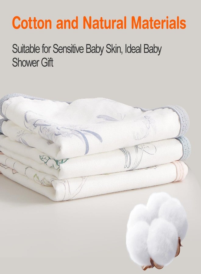 SEEDNUR Baby Washcloths for Newborn, Soft Face Cloths for Baby, Absorbent Baby Bath and Face Towels, Reusable Baby Wipes, Burp Cloths to Baby Essentials Must Haves - 3 Pack - Image 4