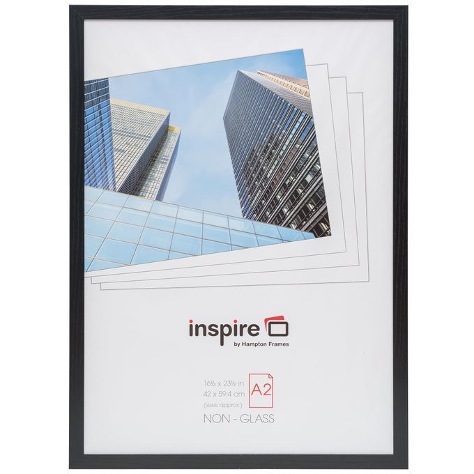OXFORD A2 42X59CM BLACK PICTURE POSTER PHOTO FRAME PLEXI NONGLASS OXFA2NG