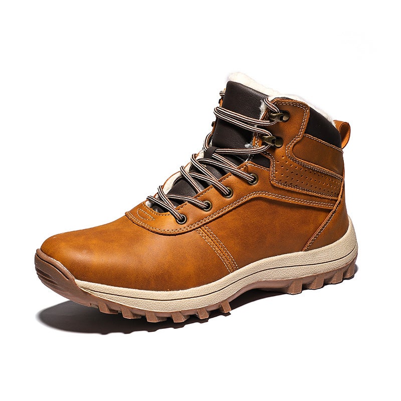 2024 Spring, Men'S Snow Boots All-Match Warm Mountaineering Boots Plus Size High-Top Retro Men'S Snow Boots - Image 3