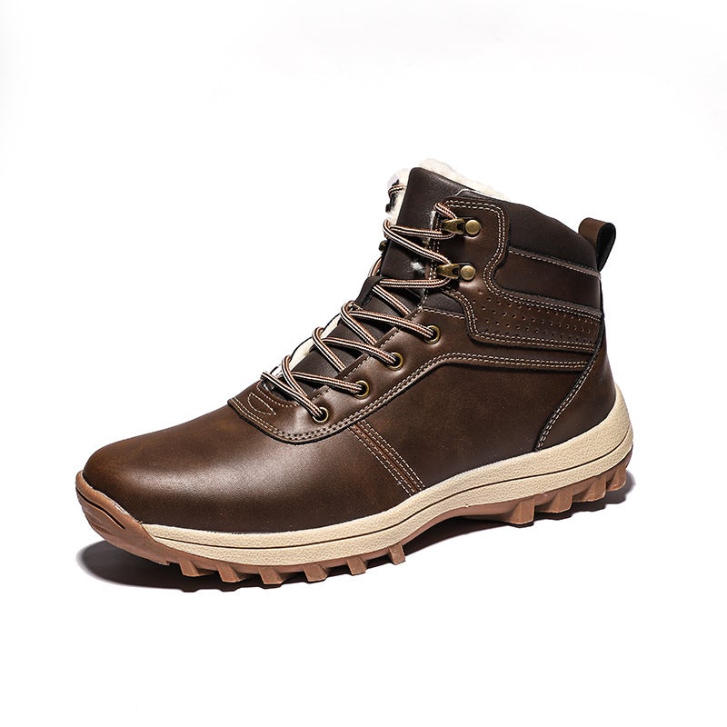 2024 Spring, Men'S Snow Boots All-Match Warm Mountaineering Boots Plus Size High-Top Retro Men'S Snow Boots - Image 4