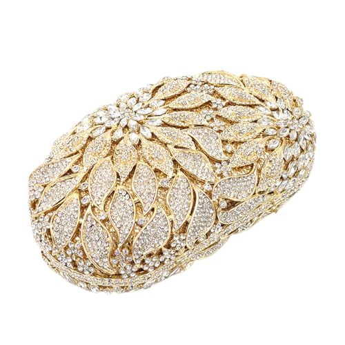 DEBIMY Luxury Flower Evening Clutch Bags Dazzling Rhinestone Clutch Purse for Women Crystal Wedding Party Handbags, Colorful - Image 4