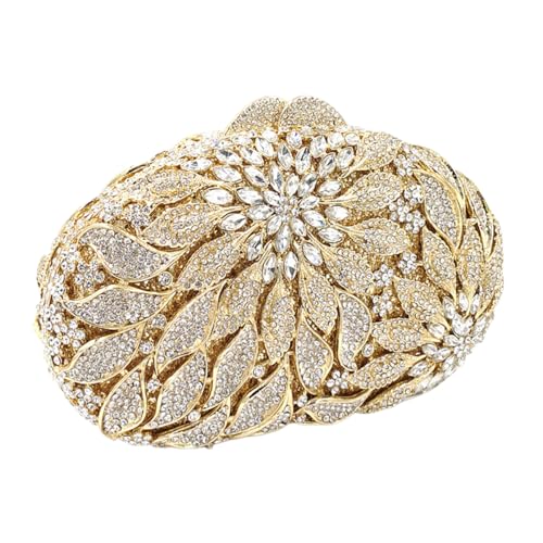 DEBIMY Luxury Flower Evening Clutch Bags Dazzling Rhinestone Clutch Purse for Women Crystal Wedding Party Handbags, Colorful - Image 3