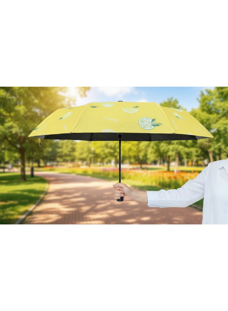 شمسية قابلة للطي واقية من الشمس والمطر | مثالية للسفر بألوان صيفية مبهجة. - Image 4