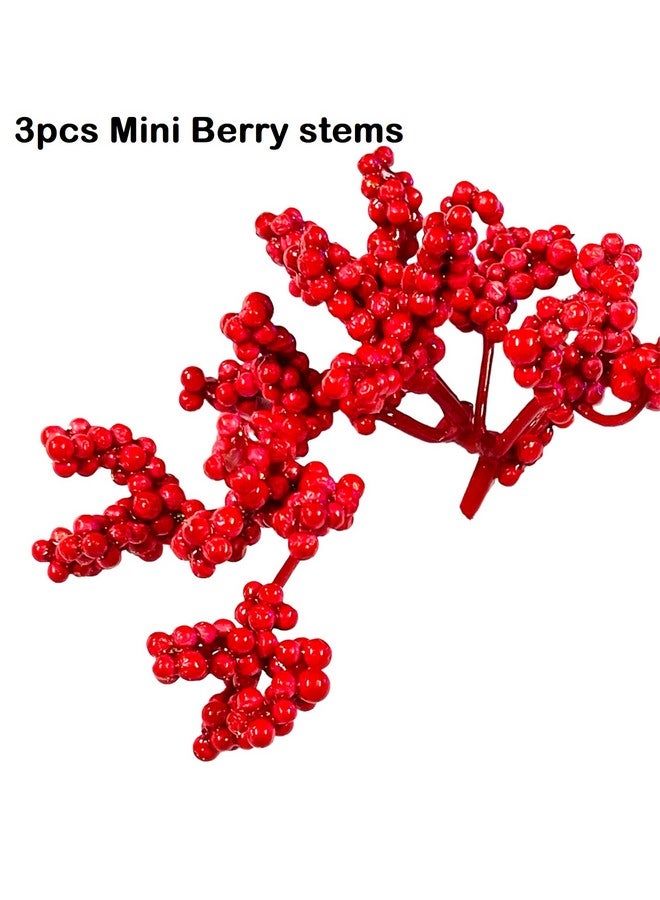 moira Moira 12 pcs Artificial Berries Stem Christmas Tree Wreath Mini Decoration Ornaments Multi Color  - Image 5