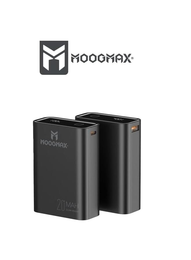 MOOG MAX MINI POWER BANK WITH A CAPACITY OF 20000 MAH
EQUIPPED WITH A DIGITAL SCREEN AND TWO PD AND USB PORTS
BLACK COLOR - Image 2