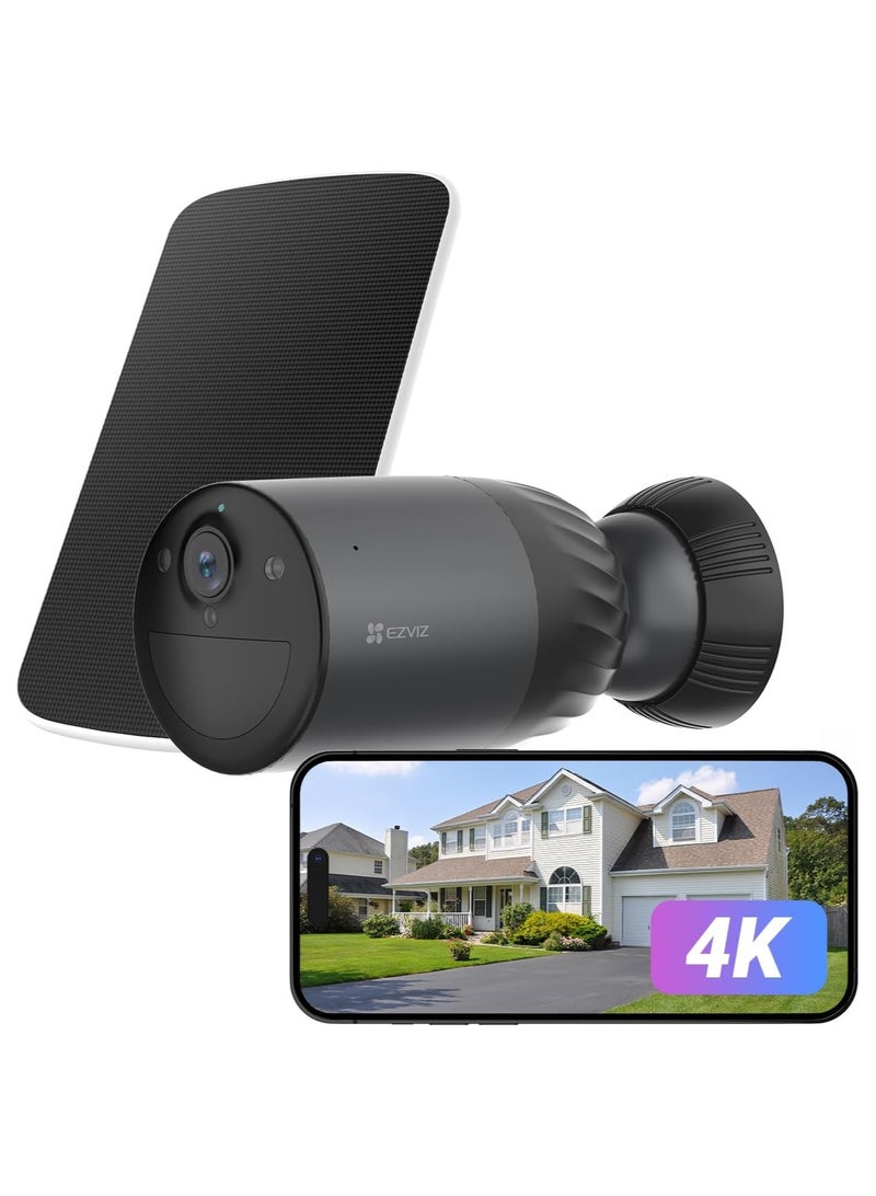EZVIZ BCIC Kit, 8MP, 4K | Rechargeable Battery Camera with Solar Panel, Panoramic, Auto Tracking, Color Night Vision, Motion Detection, Two-Way Audio, Outdoor - Image 1