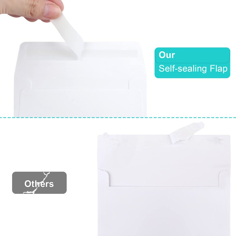 Joyberg 90 Packs A1 Envelopes, 3.625x5.125" Envelopes White, Small Envelope RSVP Envelope, Self Seal for Weddings, Photos, Postcards, Greeting Cards, Mailing - Image 3