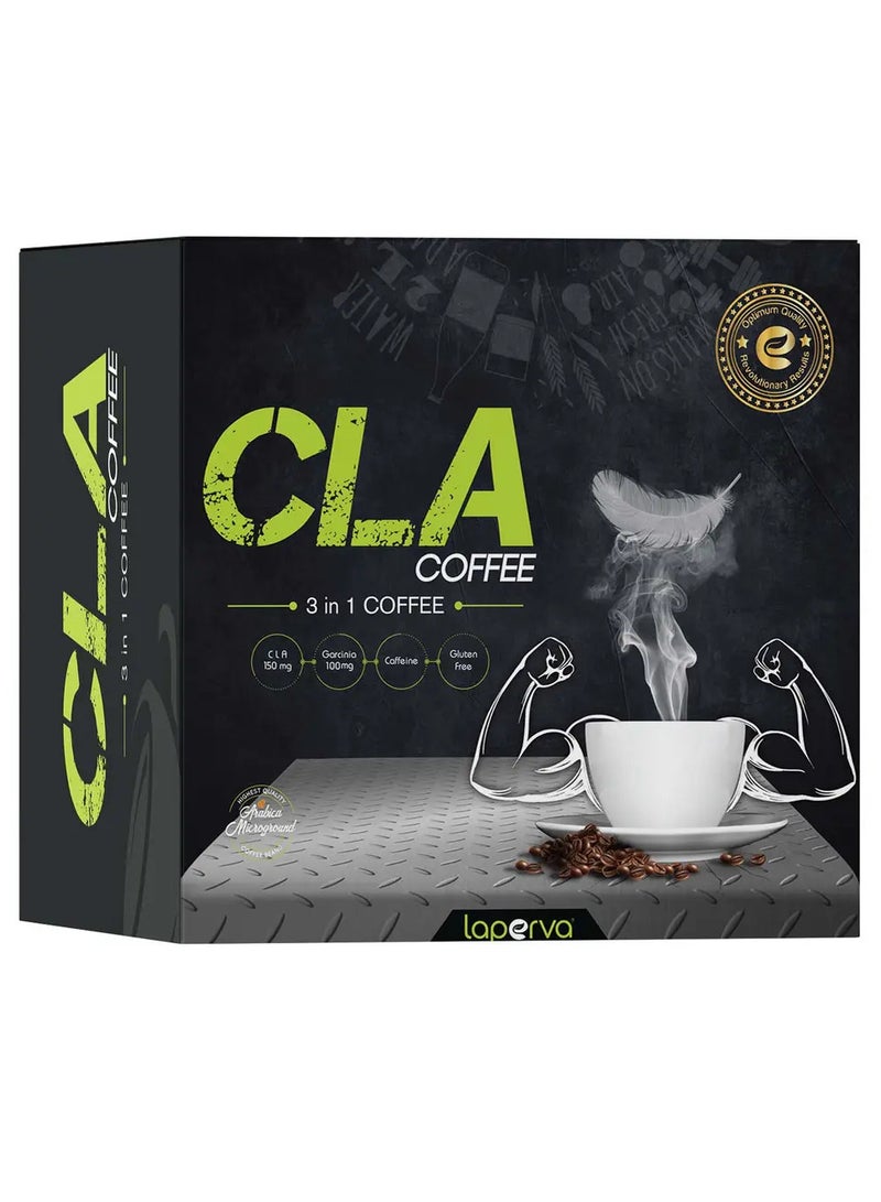 Laperva CLA Coffee 3 In 1, 20 Bags, Premium Arabica Micro-Ground Coffee Blend With CLA 150mg And Garcinia Cambogia 100mg, Sweetened With Sucralose, Gluten Free - Image 1