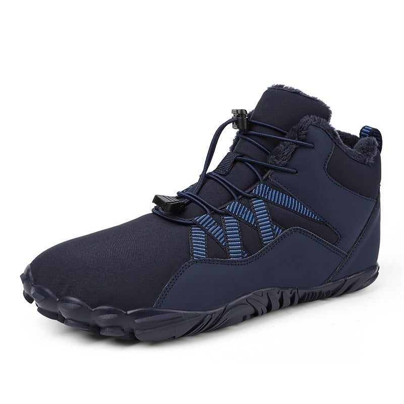 High-Top Snow Boots New Outdoor Hiking Camping Hiking Shoes Skiing Non-Slip Fleece-Lined Warm Plus Size Cotton Shoes - Image 1