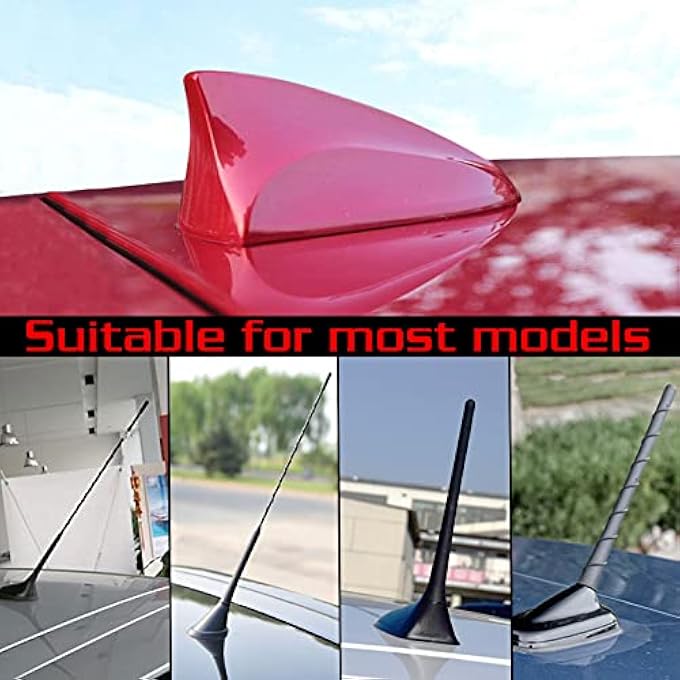 Carwiner Car Shark Fin Cover Roof Aerial Base For Car Suv Most Auto AccessoriesRed - Image 3
